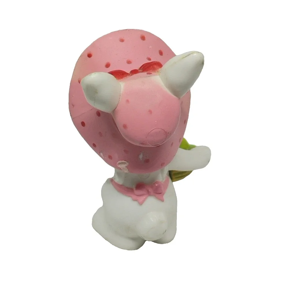Easter Bunny Rabbit Girl Mini Figure Basket Eggs Pink Bonnet Spring Decor FLAWED
